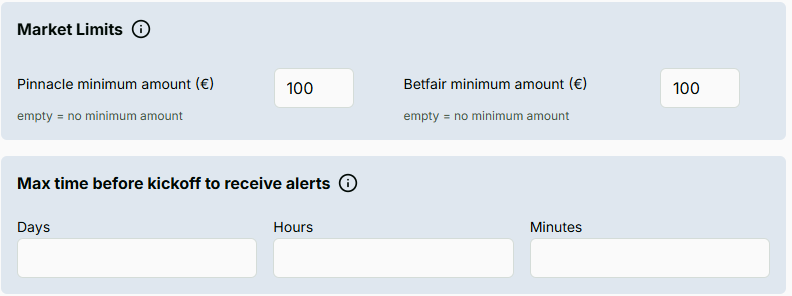 Value Bet Factory settings part 5