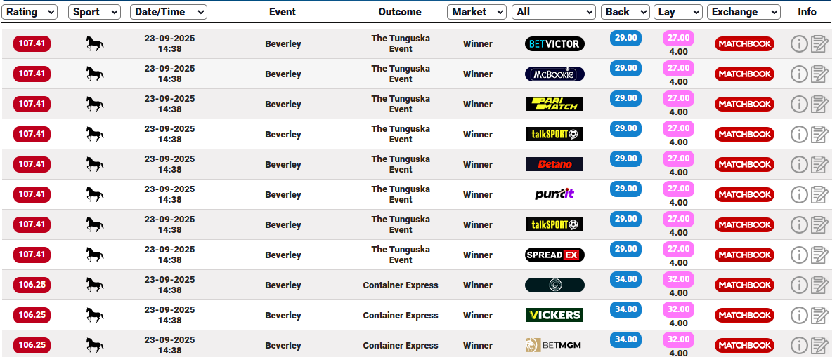 Betting Mastermind review - Odds matching tool
