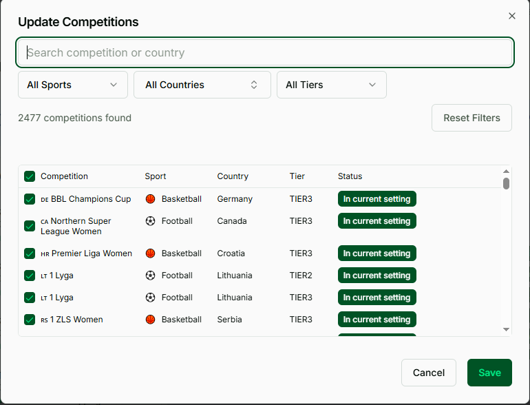 Value Bet Factory settings part 1